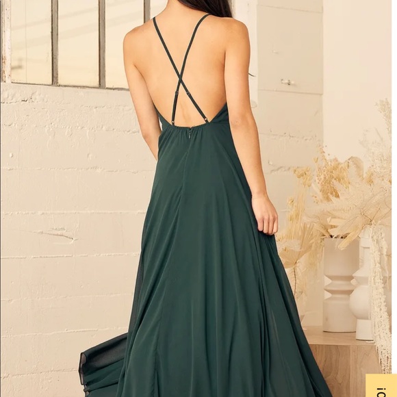 Lulu’s Mythical Kind of Love Dark Green Maxi Dress - Picture 3 of 11